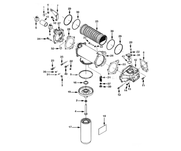 機油冷卻器和濾清器零件圖-康明斯柴油發(fā)電機組.png