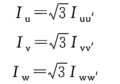 發(fā)電機(jī)相電流在三相負(fù)載對(duì)稱的條件下關(guān)系公式.png