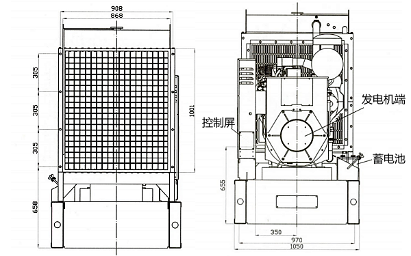 C200D5康明斯發(fā)電機組正視圖.png