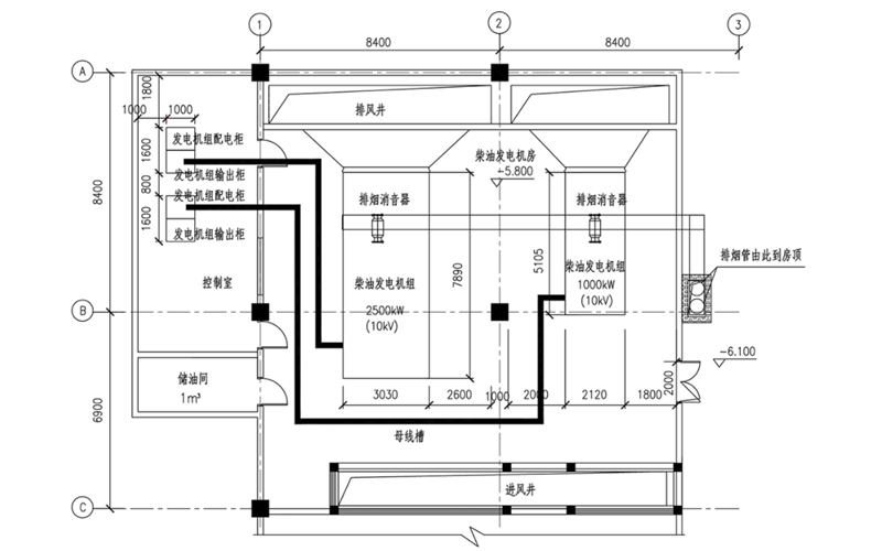 高壓柴發(fā)機(jī)房平面布置圖-柴油發(fā)電機(jī)組.png