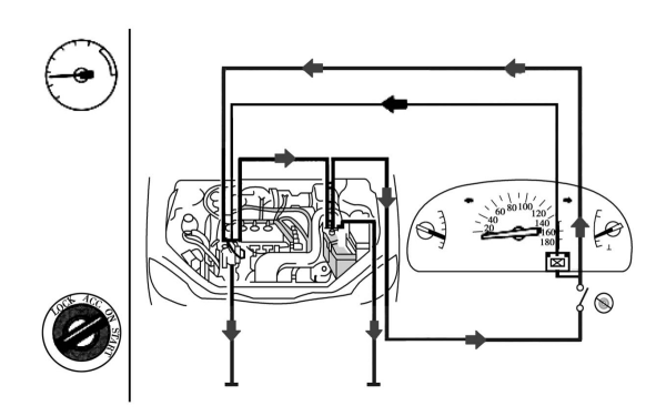 發(fā)動(dòng)機(jī)不運(yùn)行時(shí)啟動(dòng)電池電流流向.png