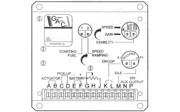 ESD5500電子調速板示意圖-康明斯柴油發(fā)電機組速度控制.png