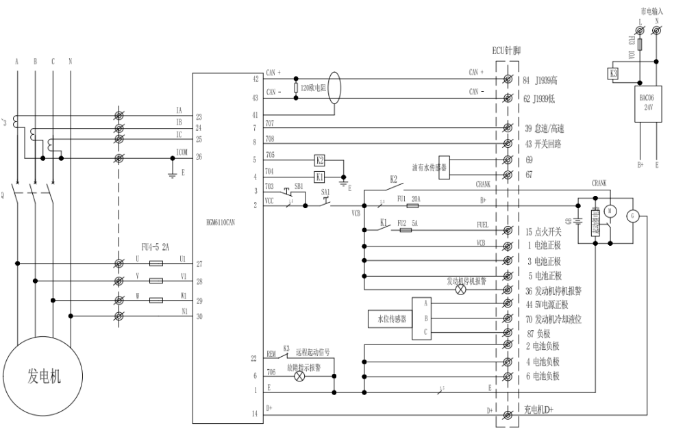 控制面板內(nèi)部接線圖-QSB3.9,QSB5.9,QSZ13-G10電噴柴油發(fā)電機(jī)組.png