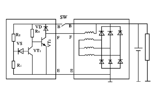 發(fā)電機晶體管調(diào)節(jié)器電路圖.png