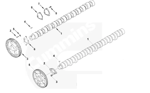 凸輪軸零件圖1-康明斯柴油發(fā)電機(jī)組.png