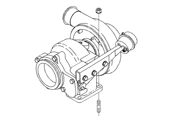 康明斯柴油發(fā)電機(jī)增壓器示意圖.png