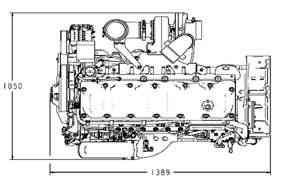 6ZTAA13-G2東風(fēng)康明斯發(fā)動(dòng)機(jī)外形尺寸平面圖.png