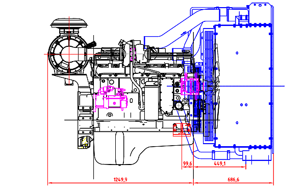 QSL8.9-G2東風(fēng)康明斯發(fā)動機外形尺寸側(cè)視圖.png