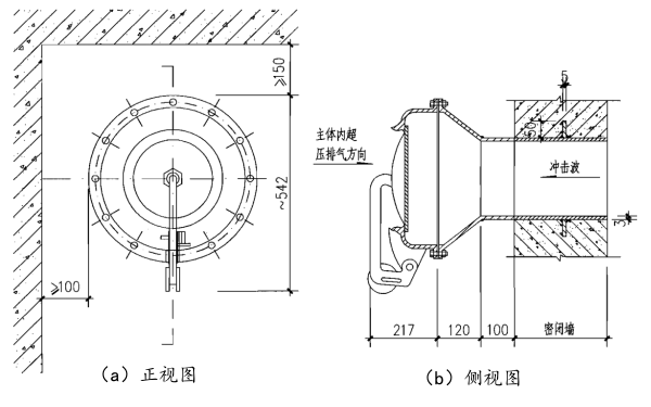 發(fā)電機房排風口外活門安裝圖.png