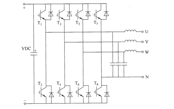 永磁發(fā)電機(jī)雙電平三相四橋臂拓?fù)浣Y(jié)構(gòu)圖.png