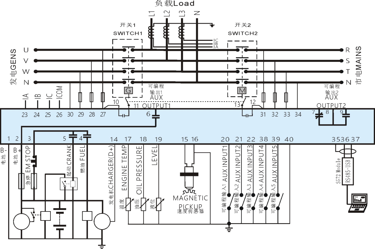 HGM6120NC柴油發(fā)電機接線電路圖-康明斯發(fā)電機組.png