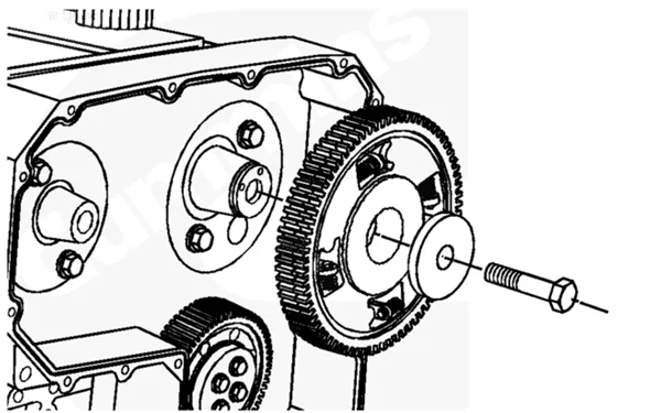 凸輪軸剪式齒輪裝配墊圈和螺釘-柴油發(fā)電機(jī)組.png