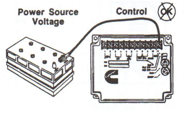 電子調(diào)速器電源錯(cuò)誤接法-康明斯柴油發(fā)電機(jī)組速度控制.png