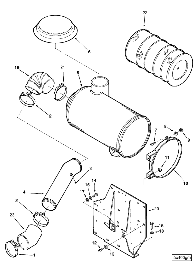 空氣濾清器零件圖-康明斯柴油發(fā)電機組.png