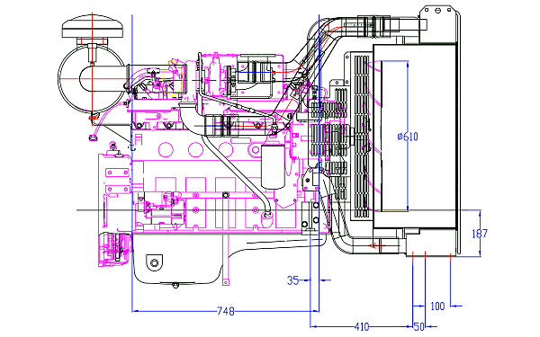 QSB5.9-G2東風(fēng)康明斯發(fā)動(dòng)機(jī)外形尺寸側(cè)視圖.png